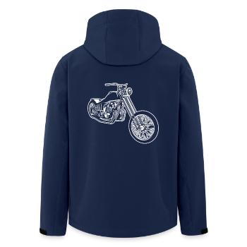 Chopper / moto bobber 01_weiß - Veste softshell homme en polyester recyclé Stanley/Stella - marine - Dos - AI Model Male 185 light (185cm)