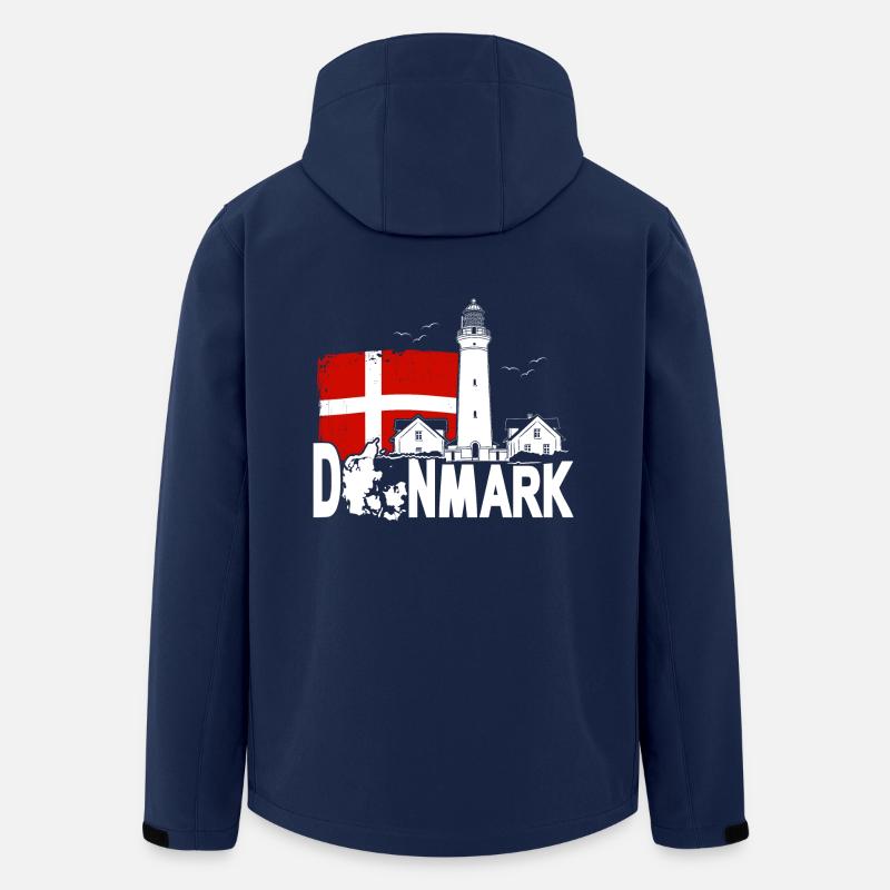 Denmark Hirtshals Lighthouse Holidays - Men’s Recycled Softshell Jacket by Stanley/Stella - navy