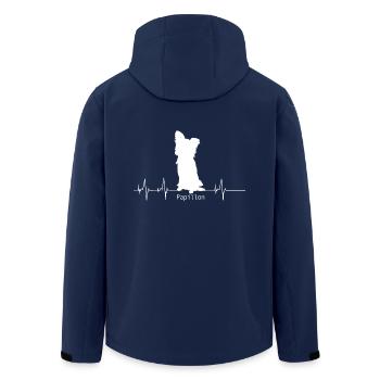 Papillon Shirt-Heartbeat - Recycelte Männer Softshell-Jacke von Stanley/Stella - Navy - Hinten - AI Model Male 185 light (185cm)