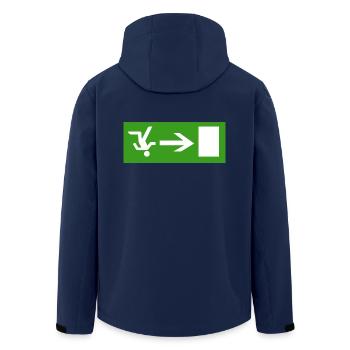 Schlendern aus der Kneipe  - Recycelte Männer Softshell-Jacke von Stanley/Stella - Navy - Hinten - AI Model Male 185 light (185cm)