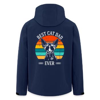 Meilleur Papa De Chat Jamais Sphynx Chat Chats Wilsigns - Veste softshell homme en polyester recyclé Stanley/Stella - marine - Dos - AI Model Male 185 light (185cm)