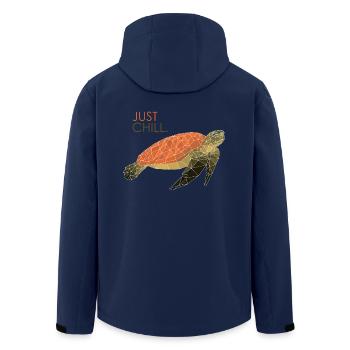 Juste refroidir le motif de crapaud de froid - Veste softshell homme en polyester recyclé Stanley/Stella - marine - Dos - AI Model Male 185 light (185cm)