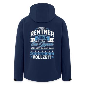Rentner 2025 Rente Ruhestand 2025 Geschenk - Recycelte Männer Softshell-Jacke von Stanley/Stella - Navy - Hinten - AI Model Male 185 light (185cm)