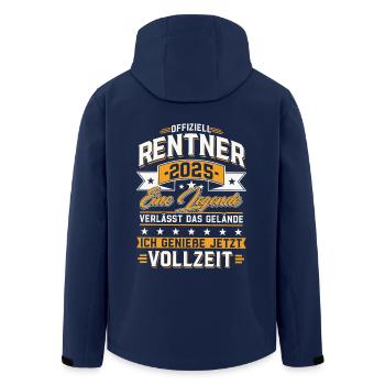 Rentner 2025 Rente Ruhestand 2025 Geschenk - Recycelte Männer Softshell-Jacke von Stanley/Stella - Navy - Hinten - AI Model Male 185 light (185cm)