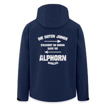 ALPHORN DIE GUTEN JUNGS GRUNGE STYLE SHIRT - Recycelte Männer Softshell-Jacke von Stanley/Stella - Navy - Hinten - AI Model Male 185 light (185cm)