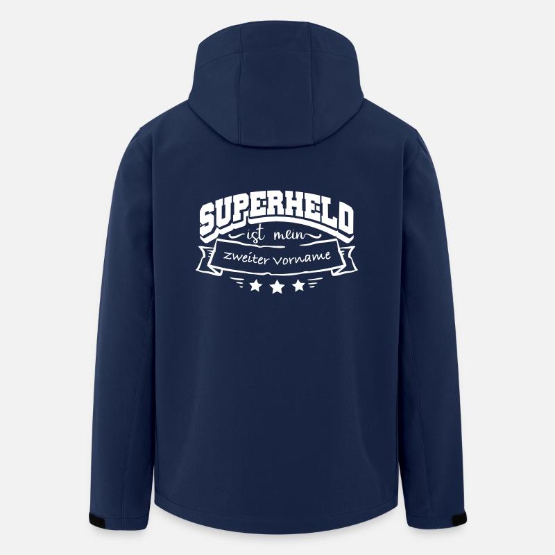 Vorname Superheld - Recycelte Männer Softshell-Jacke von Stanley/Stella - Navy