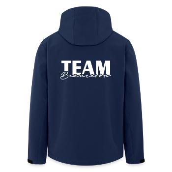 TEAM BEAUCERON Dog Sport Wilsigns Dog Dog - Men’s Recycled Softshell Jacket by Stanley/Stella - navy - Back - AI Model Male 185 light (185cm)