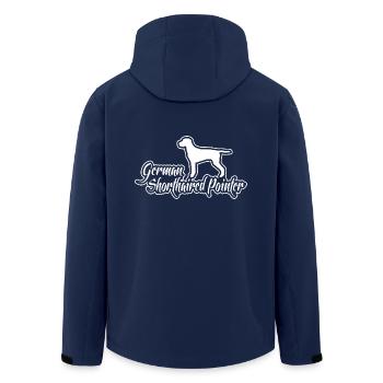 German Shorthaired Pointer Jagdhunde Hund Wilsigns - Recycelte Männer Softshell-Jacke von Stanley/Stella - Navy - Hinten - AI Model Male 185 light (185cm)