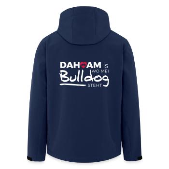 Dahoam is wo mei Bulldog steht - Recycelte Männer Softshell-Jacke von Stanley/Stella - Navy - Hinten - AI Model Male 185 light (185cm)