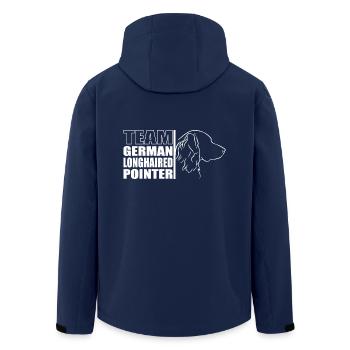 TEAM German Longhaired Pointer Hunde Hund Wilsigns - Recycelte Männer Softshell-Jacke von Stanley/Stella - Navy - Hinten - AI Model Male 185 light (185cm)
