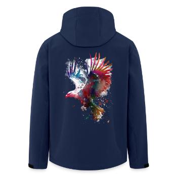 Bird eagle - Men’s Recycled Softshell Jacket by Stanley/Stella - navy - Back - AI Model Male 185 light (185cm)