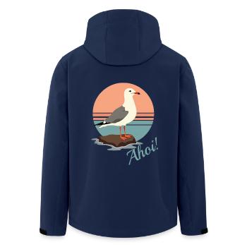 Mouette Ahoy - Veste softshell homme en polyester recyclé Stanley/Stella - marine - Dos - AI Model Male 185 light (185cm)
