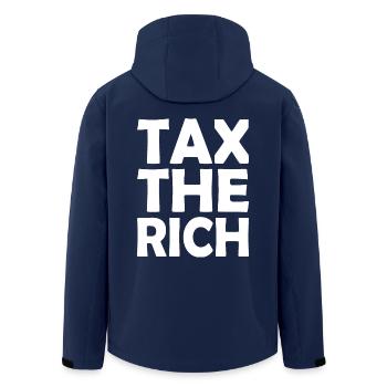 Tax the rich - Veste softshell homme en polyester recyclé Stanley/Stella - marine - Dos - AI Model Male 185 light (185cm)