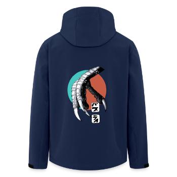 Claw - Recycelte Männer Softshell-Jacke von Stanley/Stella - Navy - Hinten - AI Model Male 185 light (185cm)