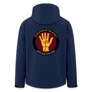 Ladendiebe vereinigt euch! - Recycelte Männer Softshell-Jacke von Stanley/Stella - Navy - Hinten - AI Model Male 185 light (185cm)
