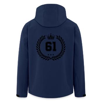 wappen 61 - Recycelte Männer Softshell-Jacke von Stanley/Stella - Navy - Hinten - AI Model Male 185 light (185cm)