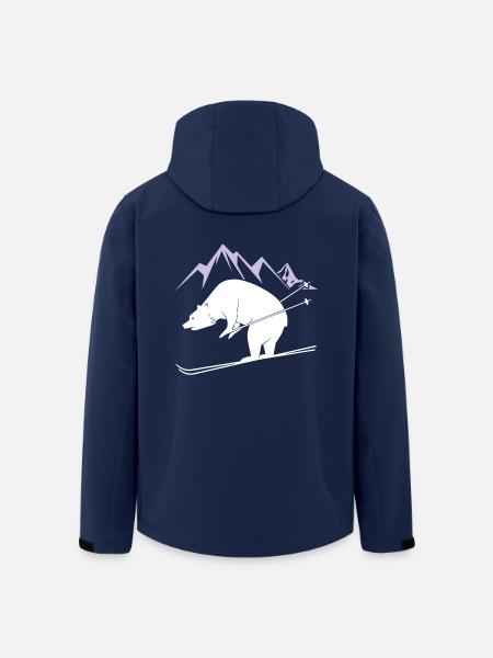 Snowboard Bear - Men’s Recycled Softshell Jacket by Stanley/Stella - navy