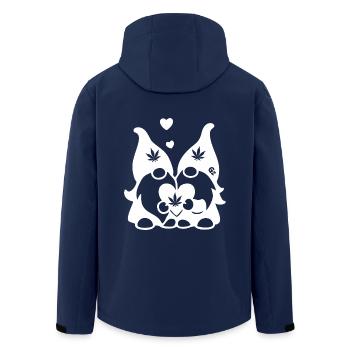 Kifferzwerge mit Hanf-Herz - Recycelte Männer Softshell-Jacke von Stanley/Stella - Navy - Hinten - AI Model Male 185 light (185cm)