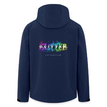 GLITTER is my favourite color - Men’s Recycled Softshell Jacket by Stanley/Stella - navy - Back - AI Model Male 185 light (185cm)