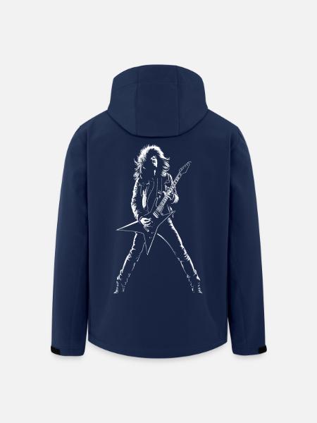 Gitarrist Mann spielt E-Gitarre Druck - Recycelte Männer Softshell-Jacke von Stanley/Stella - Navy