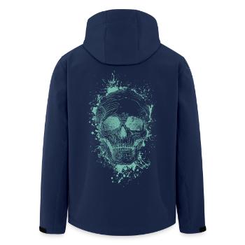 Schädel - Recycelte Männer Softshell-Jacke von Stanley/Stella - Navy - Hinten - AI Model Male 185 light (185cm)