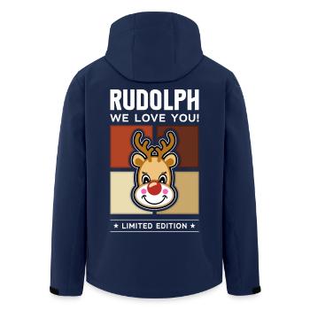 Rudolph - Men’s Recycled Softshell Jacket by Stanley/Stella - navy - Back - AI Model Male 185 light (185cm)