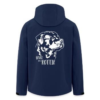 Aimé par un chien Rottie Rottweiler chien Wilsigns - Veste softshell homme en polyester recyclé Stanley/Stella - marine - Dos - AI Model Male 185 light (185cm)
