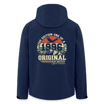 1996 Jahrgang Vintage Retro Geburtstag Geschenk - Recycelte Männer Softshell-Jacke von Stanley/Stella - Navy - Hinten - AI Model Male 185 light (185cm)