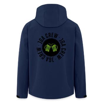 Bachelor Party Crew Beer - Men’s Recycled Softshell Jacket by Stanley/Stella - navy - Back - AI Model Male 185 light (185cm)