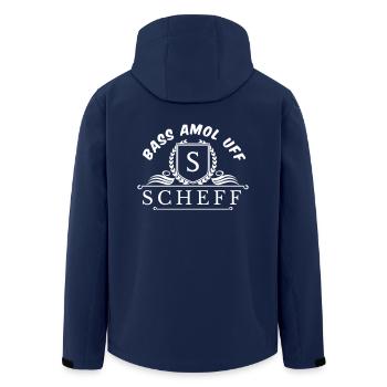 Pass mal auf, Chef! - Recycelte Männer Softshell-Jacke von Stanley/Stella - Navy - Hinten - AI Model Male 185 light (185cm)