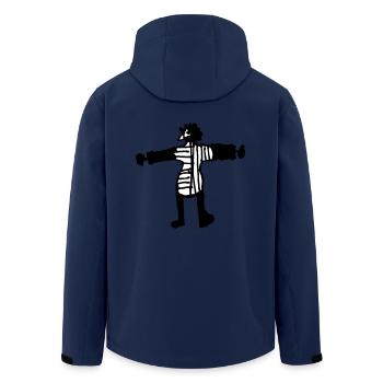 Gockel - Recycelte Männer Softshell-Jacke von Stanley/Stella - Navy - Hinten - AI Model Male 185 light (185cm)