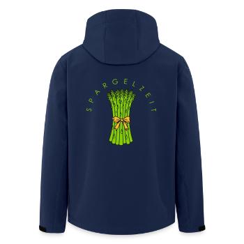 Spargelzeit - Recycelte Männer Softshell-Jacke von Stanley/Stella - Navy - Hinten - AI Model Male 185 light (185cm)