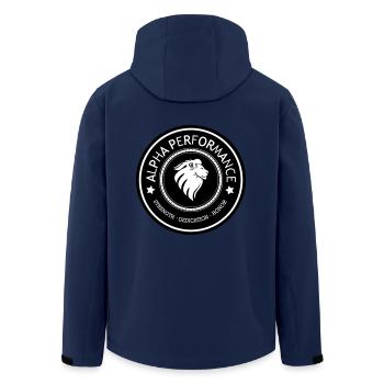 ALPHA-LEISTUNG - Recycelte Männer Softshell-Jacke von Stanley/Stella - Navy - Hinten - AI Model Male 185 light (185cm)