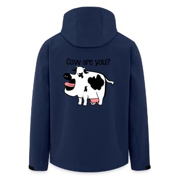 Cow are you? - Men’s Recycled Softshell Jacket by Stanley/Stella - navy - Back - AI Model Male 185 light (185cm)