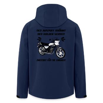 Zündapp KS 50 Watercooled Kult Krad - Recycelte Männer Softshell-Jacke von Stanley/Stella - Navy - Hinten - AI Model Male 185 light (185cm)