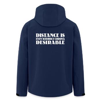 Distance is desirable - Recycelte Männer Softshell-Jacke von Stanley/Stella - Navy - Hinten - AI Model Male 185 light (185cm)