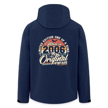 2006 Jahrgang Vintage Retro Geburtstag Geschenk - Recycelte Männer Softshell-Jacke von Stanley/Stella - Navy - Hinten - AI Model Male 185 light (185cm)