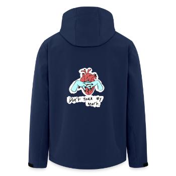 Ne pas toucher mon cœur. - Veste softshell homme en polyester recyclé Stanley/Stella - marine - Dos - AI Model Male 185 light (185cm)