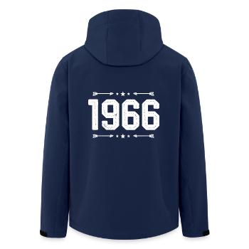 vintage 1966 vintage 59th birthday 1966. - Men’s Recycled Softshell Jacket by Stanley/Stella - navy - Back - AI Model Male 185 light (185cm)