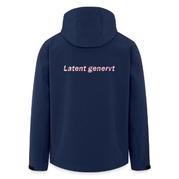 Latent genervt - Recycelte Männer Softshell-Jacke von Stanley/Stella - Navy - Hinten - AI Model Male 185 light (185cm)