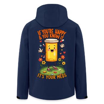 Happy Meds - Veste softshell homme en polyester recyclé Stanley/Stella - marine - Dos - AI Model Male 185 light (185cm)