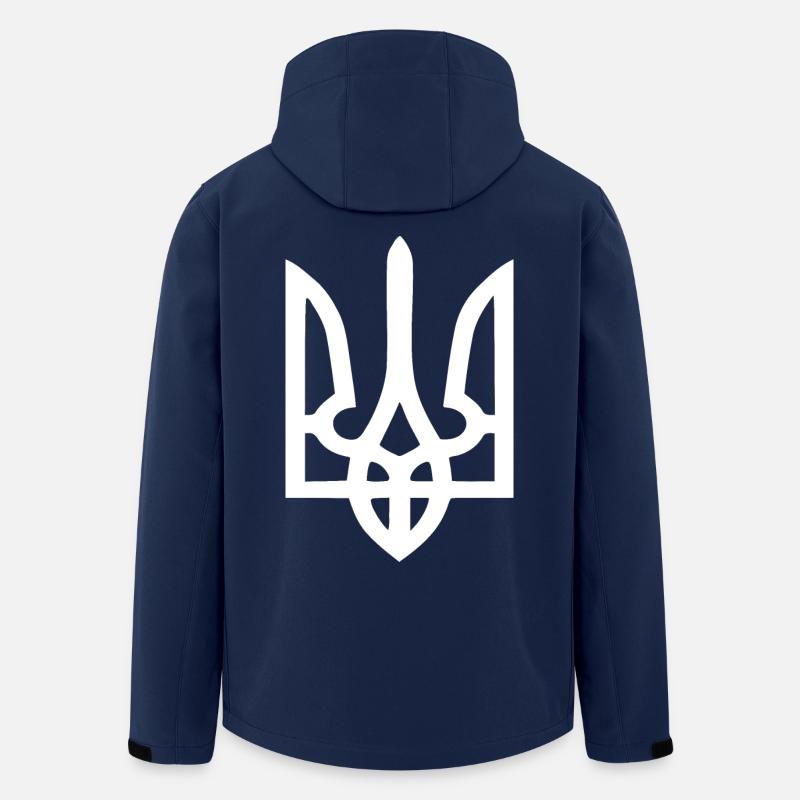 Ukraine - Recycelte Männer Softshell-Jacke von Stanley/Stella - Navy