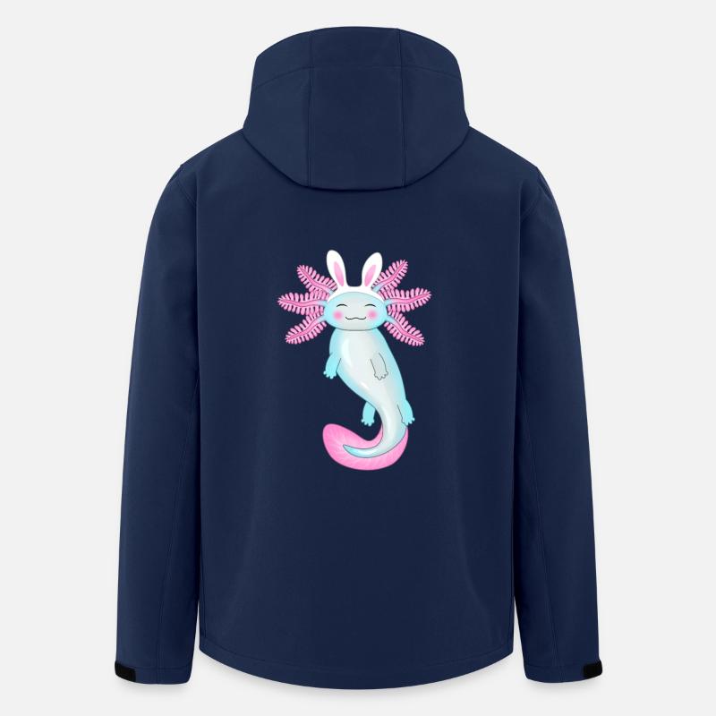 Oster-Axolotl mit Hasenohren - Recycelte Männer Softshell-Jacke von Stanley/Stella - Navy