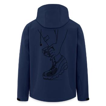 Time to run - Recycelte Männer Softshell-Jacke von Stanley/Stella - Navy - Hinten - AI Model Male 185 light (185cm)