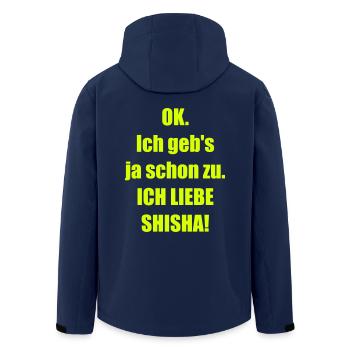 JA_ICH_LIEBE_SHISHA! - Recycelte Männer Softshell-Jacke von Stanley/Stella - Navy - Hinten - AI Model Male 185 light (185cm)