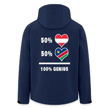 Autriche et Namibie brillant / Cadeau - Veste softshell homme en polyester recyclé Stanley/Stella - marine - Dos - AI Model Male 185 light (185cm)