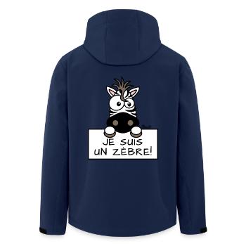 Je suis un Zèbre - Veste softshell homme en polyester recyclé Stanley/Stella - marine - Dos - AI Model Male 185 light (185cm)