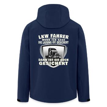 LKW Fahrer - Recycelte Männer Softshell-Jacke von Stanley/Stella - Navy - Hinten - AI Model Male 185 light (185cm)