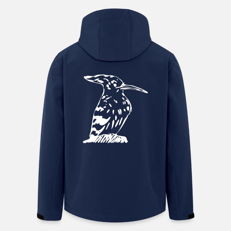 Wiedehopf ähnlicher Vogel - Recycelte Männer Softshell-Jacke von Stanley/Stella - Navy