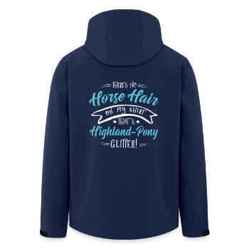 Highland Pony Horse Glitter Love Funny Gift - Men’s Recycled Softshell Jacket by Stanley/Stella - navy - Back - AI Model Male 185 light (185cm)